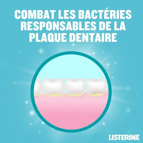 Listerine Bain de Bouche Fraîcheur Goût Plus Léger 500ml - Sans alcool, rafraîchit l'haleine, élimine jusqu'à 99% des bactéries