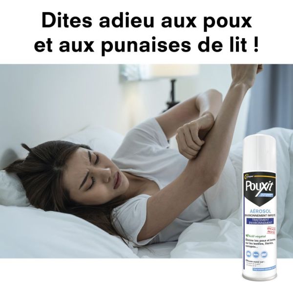 Pouxit Environnement Actif Végétal Traitement de l'Environnement - 100ml - Élimine poux, lentes et parasites