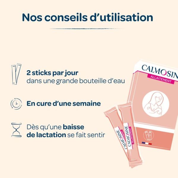 Calmosine Allaitement Lactation+ 14 sticks - stimule la production de lait et réduit la fatigue