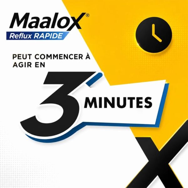 Maalox Reflux Rapide 20 Sachets – Soulagement des brûlures et reflux gastriques