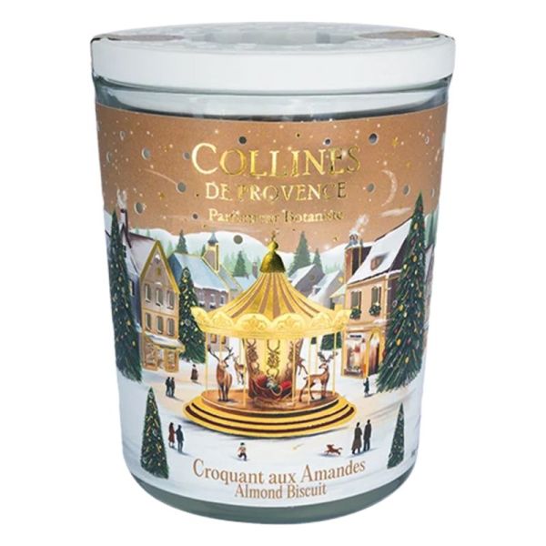 Collines de Provence Bougie Parfumée Croquant aux Amandes 180g – Ambiance gourmande