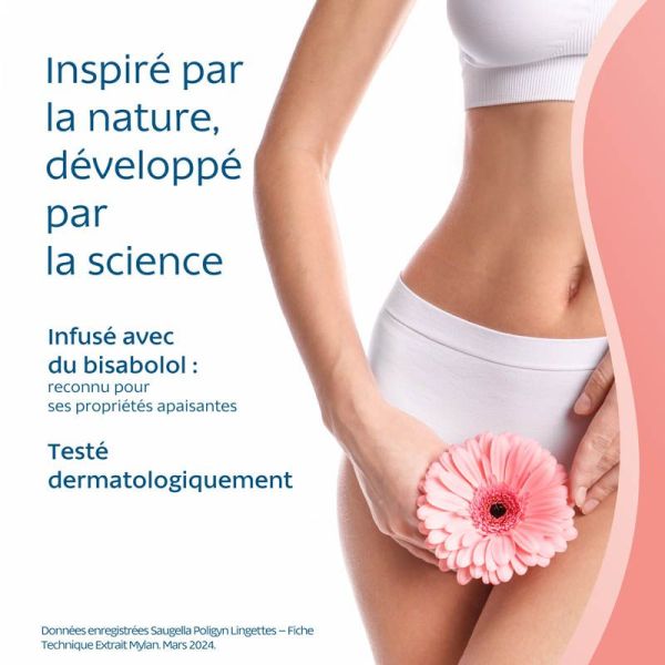 Saugella Poligyn Lingettes Boite de 10