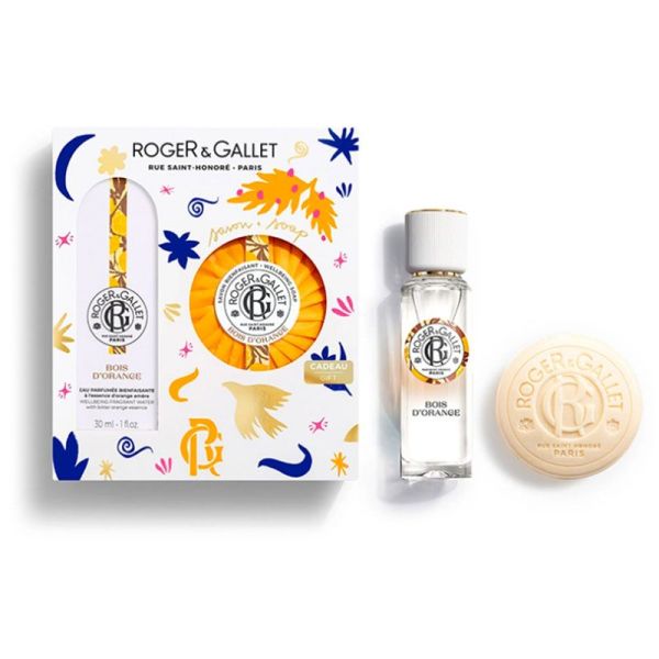 Roger & Gallet Coffret Bois d'Orange - Eau Parfumée Bienfaisante 30 ml + Savon 100 gr OFFERT