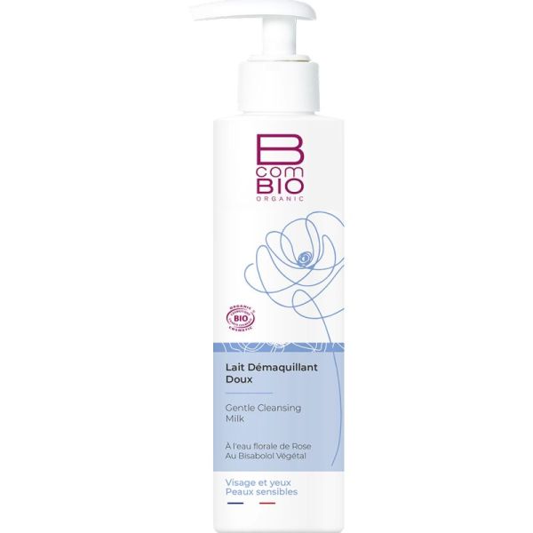 BcomBIO Lait Démaquillant Doux - 200 ml - Nettoie et démaquille en douceur les peaux sensibles