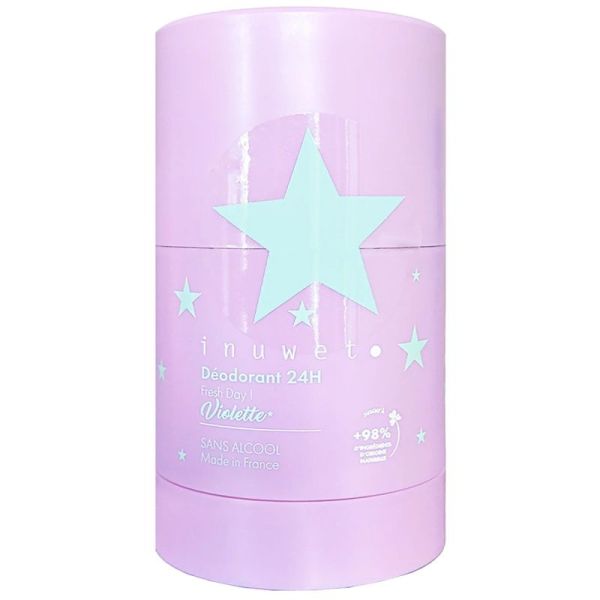 Inuwet Déodorant Fresh Day Violette 50g – Déodorant stick naturel et protecteur 24h