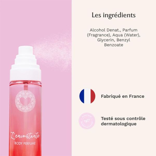 Musc Intime L'Envoûtante Parfum Corps Rose Mystik 120 ml – Brume corporelle intense et hydratation