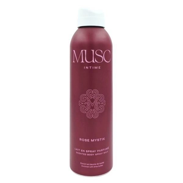 Musc Intime Rose Mystik Lait en Spray Parfumé 200 ml - Lait corporel hydratant au beurre de karité
