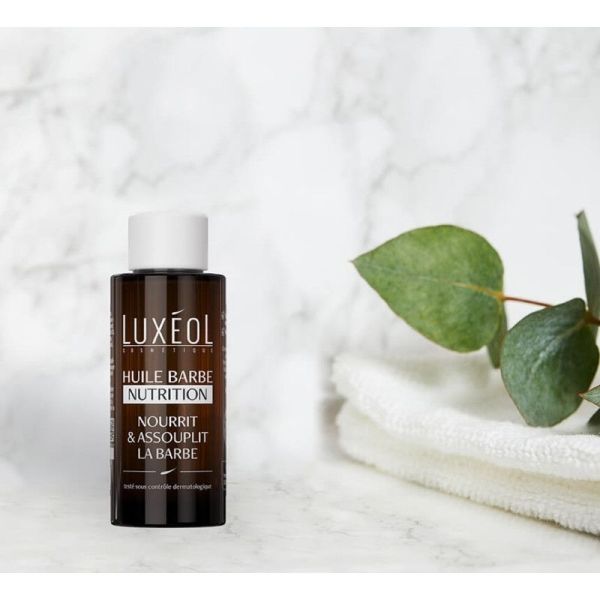 Luxéol Huile Barbe Nutrition - 50ml - Nourrit & assouplit la barbe