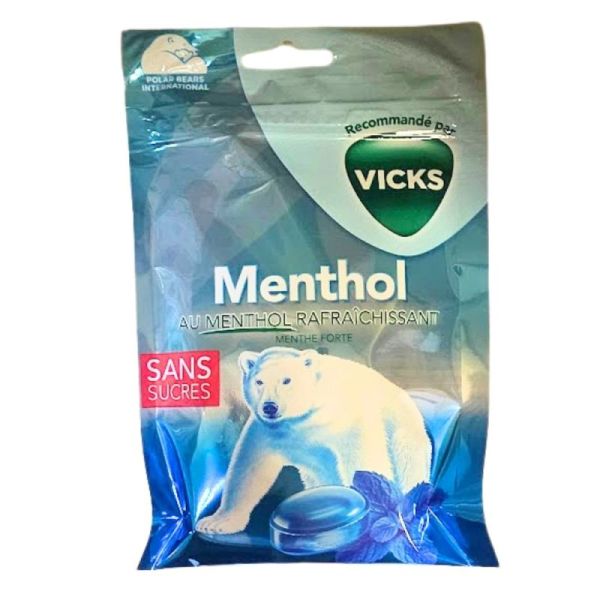 Vicks Bonbons Menthol Sans Sucres - 72g