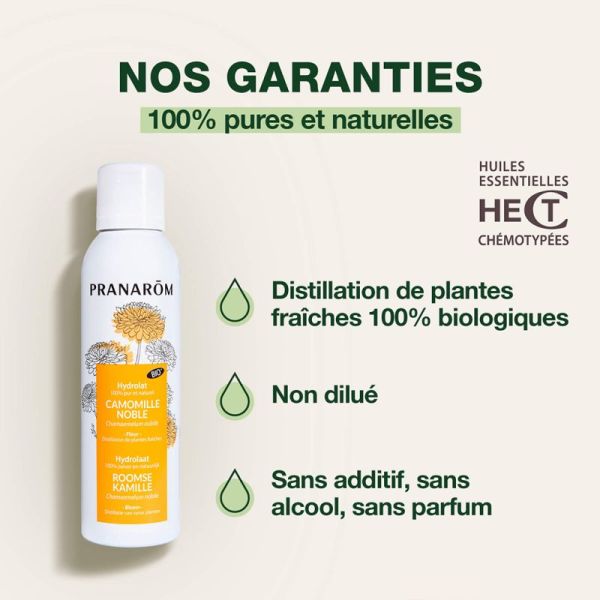 Pranarôm Hydrolat de Camomille Noble Bio 150ml – Apaisement et décongestion