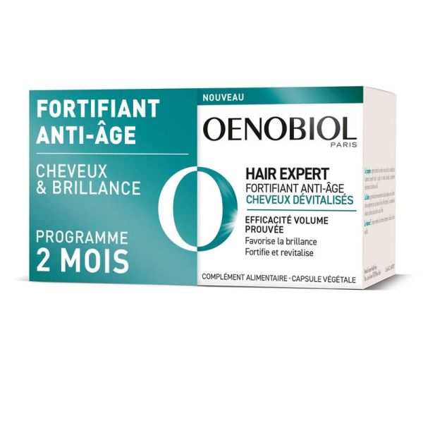 Oenobiol Hair Expert Fortifiant Anti-âge - 2 x 30 Capsules - Vitalité et densité des cheveux matures