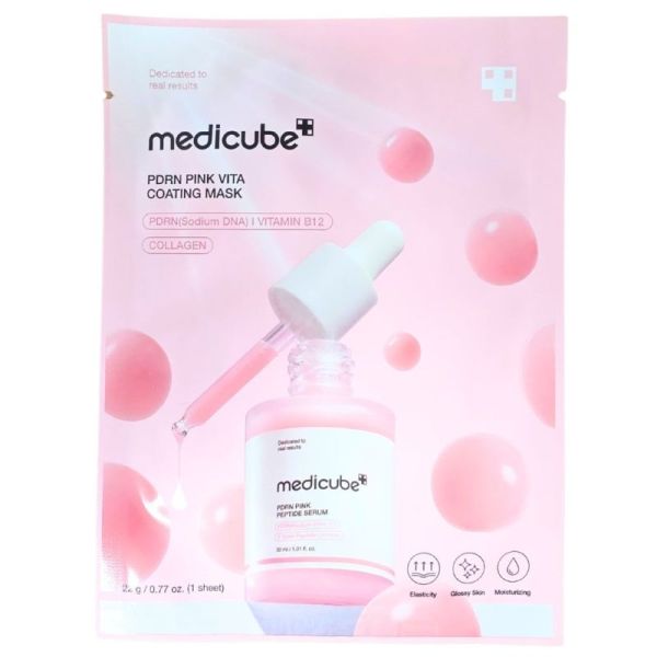 Medicube PDRN Pink Vita Coating Mask 22 g - Masque tissu hydratant et éclat