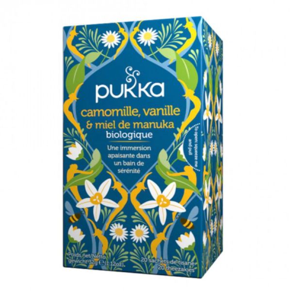 Pukka Tisane Ayurvédique Camomille, Vanille, Miel 20 sachets