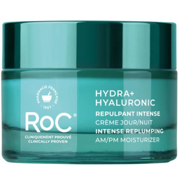 RoC Hydra+ Hyaluronic Crème Jour et Nuit Repulpante Intense 50ml – Hydratation 72h anti-âge