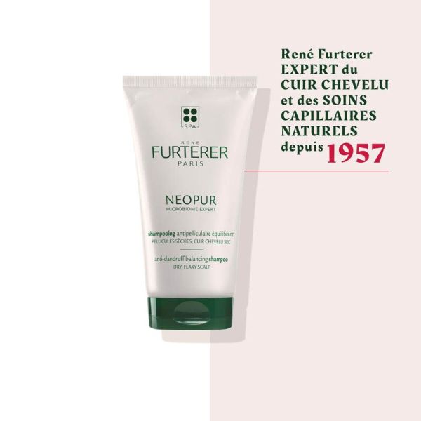 René Furterer Neopur Shampoing Antipelliculaire Pellicules Sèches - 150 ml - Équilibre du Microbiome