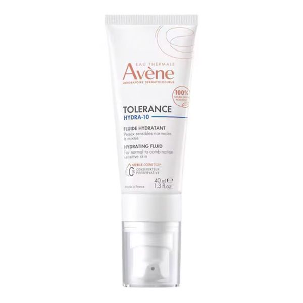 Avène Tolérance Hydra-10 Fluide Hydratant - 40 ml - Hydrate, apaise les peaux normales à mixtes