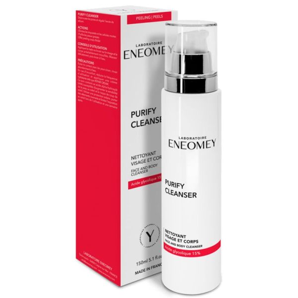Eneomey Purify Cleanser - Nettoyant visage et corps 150 ml - Effet Peeling et Coup d'Eclat