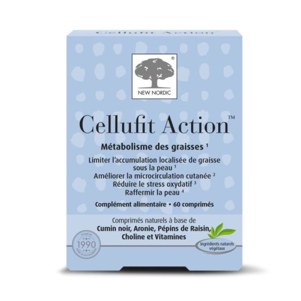 New Nordic Cellufit Action 60 Comprimés - Réduit la cellulite et lisse la peau d'orange