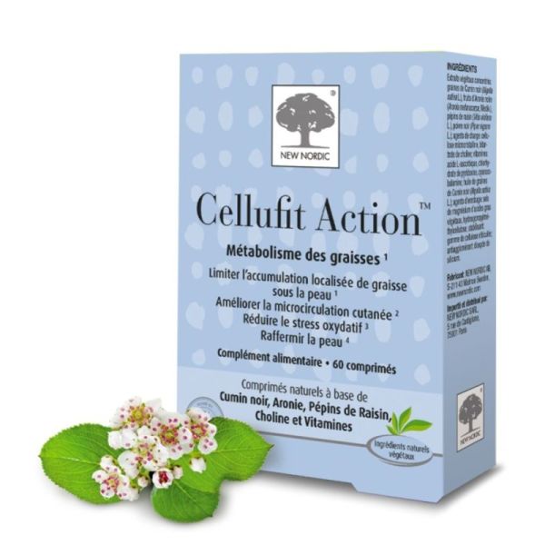 New Nordic Cellufit Action 60 Comprimés - Réduit la cellulite et lisse la peau d'orange