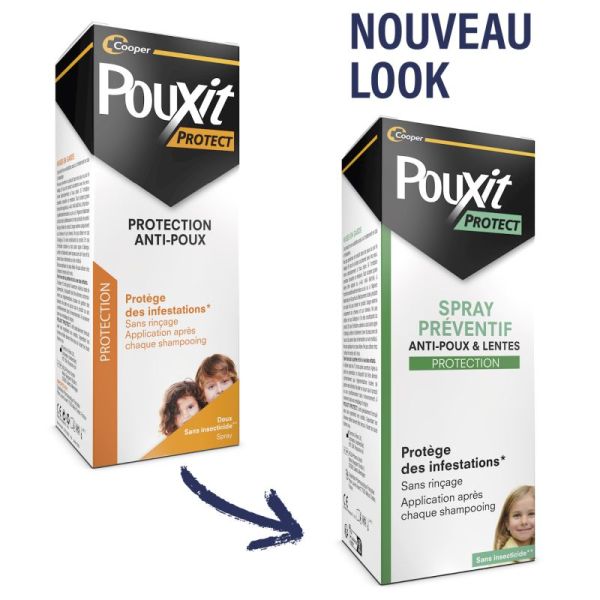 Pouxit Protect Spray - 200ml - Préventif anti-poux et lentes, sans rincage