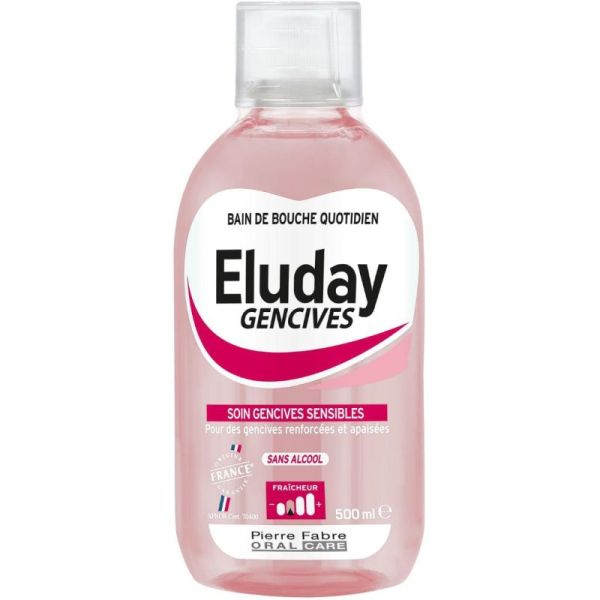 Eluday Gencives Bain de Bouche Quotidien Soin Gencives Sensibles - 500ml