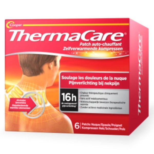 Thermacare Patch Auto-Chauffant Nuque & Cervicales Tensions Musculaires - 6 Patchs