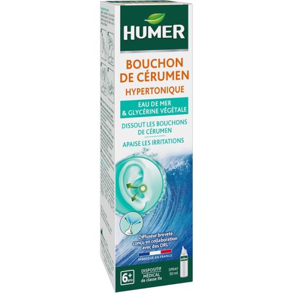 Humer Bouchon de Cérumen Spray 50 ml – Dissoudre et évacuer en douceur