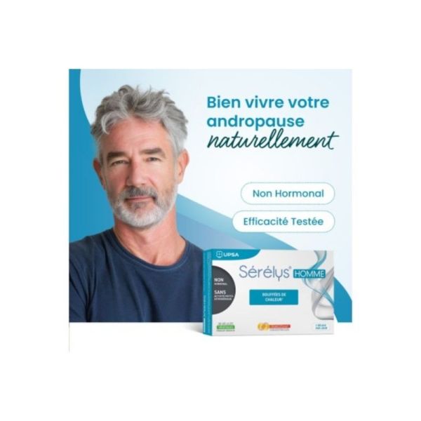 Sérélys Homme 30 gélules – confort de l’andropause et réduction des bouffées de chaleur