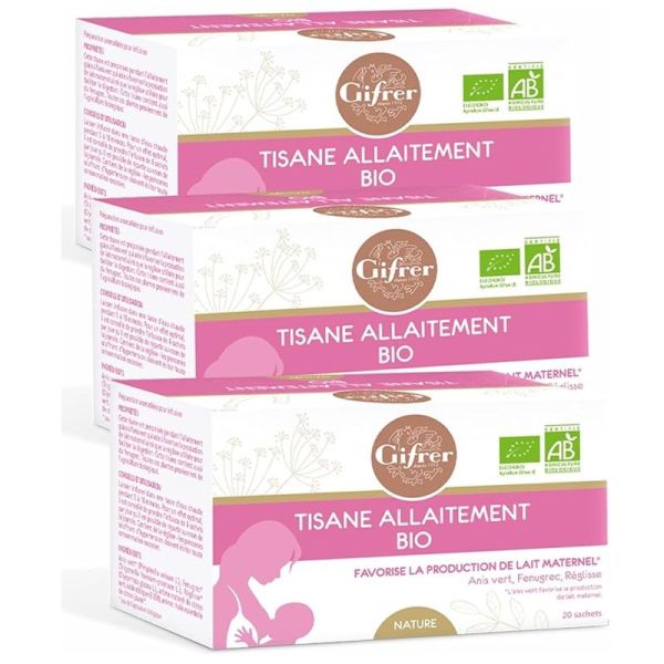 Gifrer Coffret Tisane Allaitement 3 Parfums - 3 x 10 Sachets