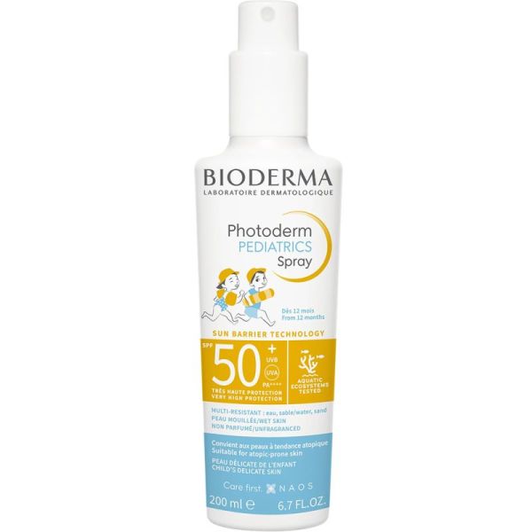 Bioderma Photoderm Pediatrics Spray SPF50+ 200ml – Haute protection enfants