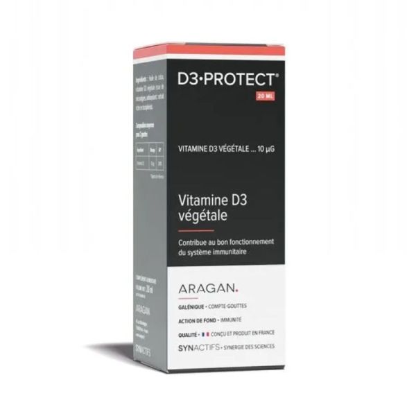 Aragan Synactifs D3 Protect Vitamine D3 Végétale - 20ml