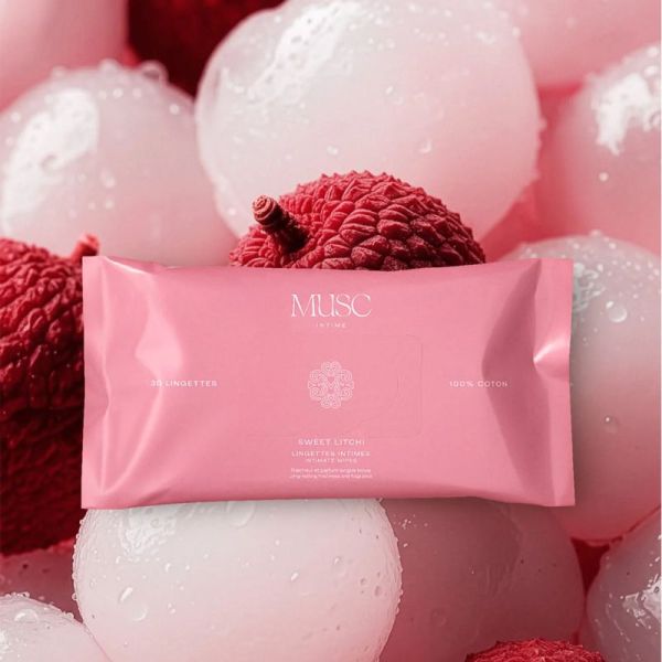 Musc Intime Sweet Litchi Lingettes Intimes x30 – Fraîcheur intime
