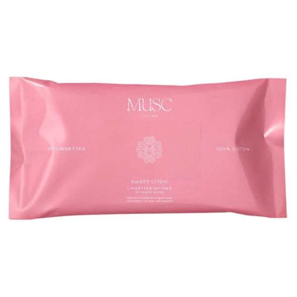 Musc Intime Sweet Litchi Lingettes Intimes x30 – Fraîcheur intime