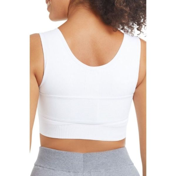 Amoena Sina soutien-gorge post-opératoire sans couture Blanc 105/110 - Compression médium et bonnet universel