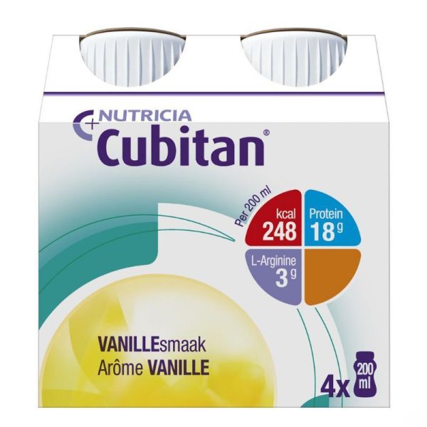 Nutricia Boisson à la Vanille Cubitan - 4 x 200ml