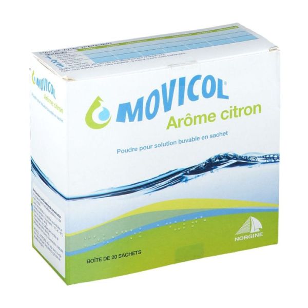 Movicol Arôme Citron - Poudre pour solution buvable - 20 Sachets