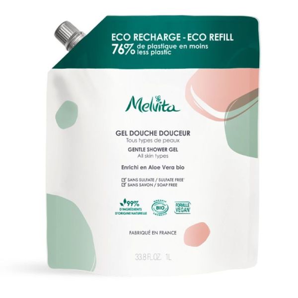 Melvita Douceur Eco-Recharge Gel Douche Familial Bio 1litre