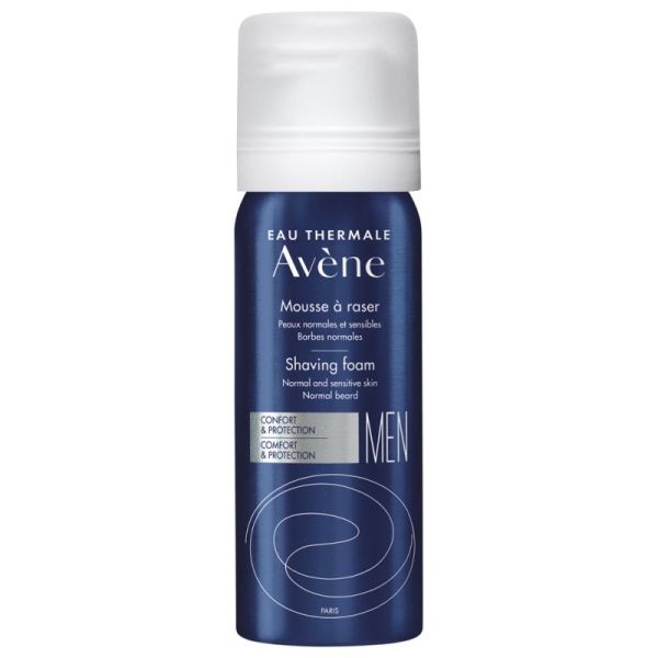 Avène Homme Mousse à Raser - 50 ml - Apaise et protège les peaux sensibles au quotidien