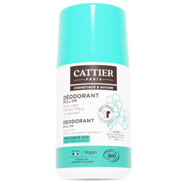 Cattier Déodorant 24H Aloe Vera Fleur De Cerisier Bio 50ml – Douceur et fraîcheur