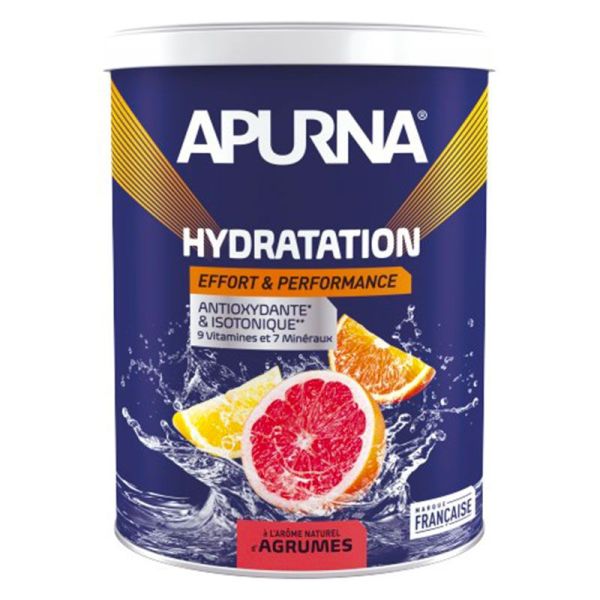 Apurna Boisson Hydratation Agrumes - Apporte Hydratation et Énergie aux Sportifs - poudre 500g