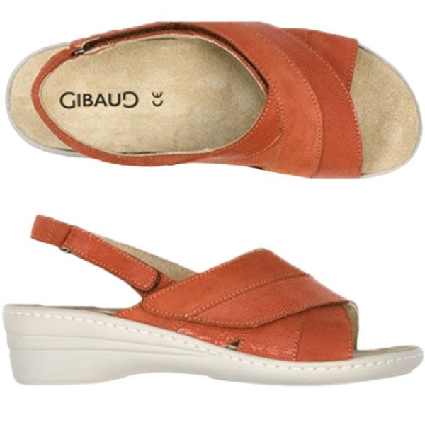 Gibaud CHUT Maresca Terracota - Chaussures Confort Femme Pieds Déformés