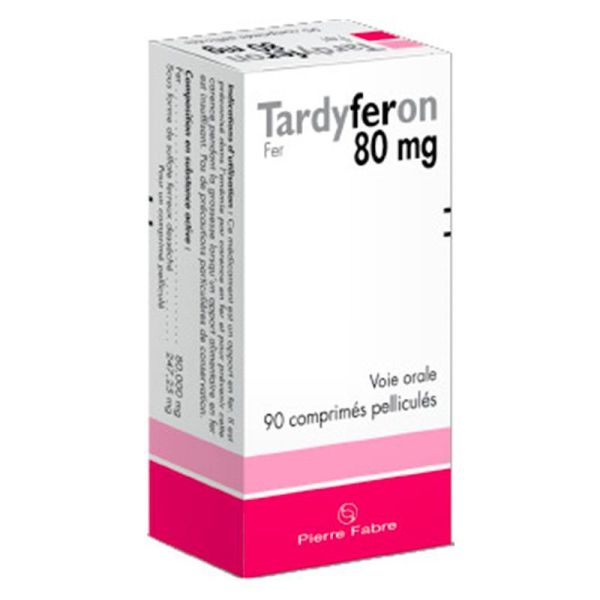 Tardyferon 80 mg - 90 comprimés enrobés