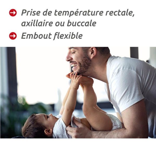 Torm Thermomètre Flexible MT- 403S - Coloris aléatoire - Mesure de la température rectale, orale ou axillaire