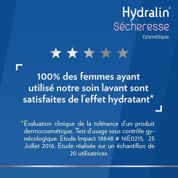 Hydralin Soin Lavant Intime Sécheresse - 200 ml - Hydrate et préserve l'équilibre intime