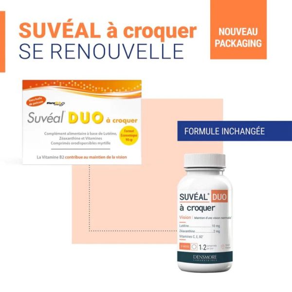 Densmore Suveal Duo à croquer 90 comprimés - Confort visuel et protection rétinienne