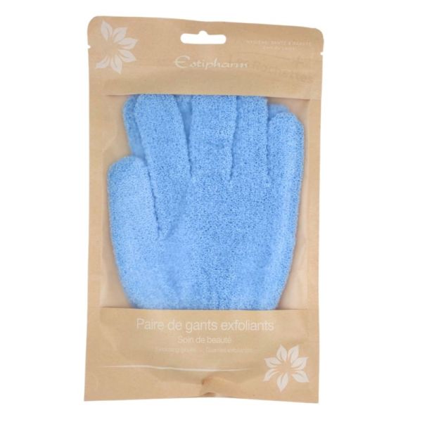 Estipharm  Paire de Gants Exfoliants - Accessoire soin de beauté gommage corps pour une peau douce et nette - Coloris Aléatoire