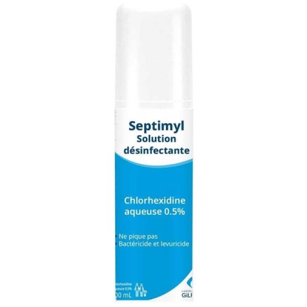 Gilbert Septimyl Solution Désinfectante 100 ml - Antiseptique à la Chlorhexidine