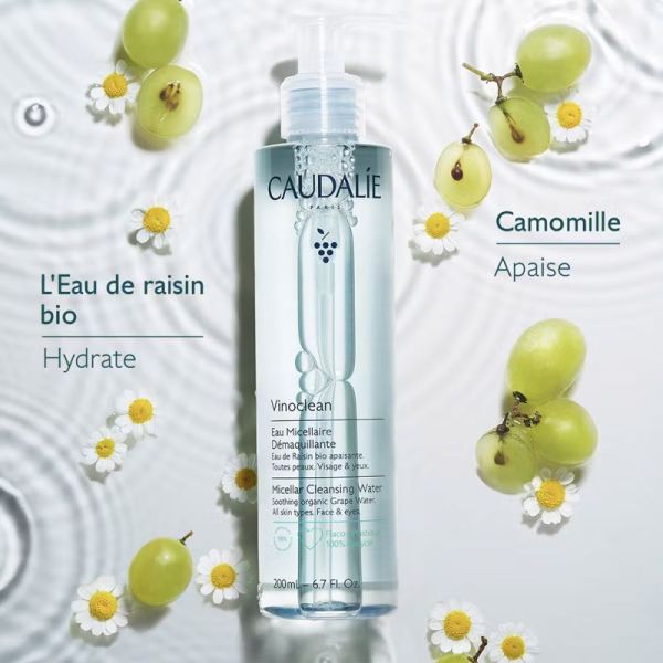 Caudalie Vinoclean Eau Micellaire Démaquillante Organique 400ml – Hydratation et netteté