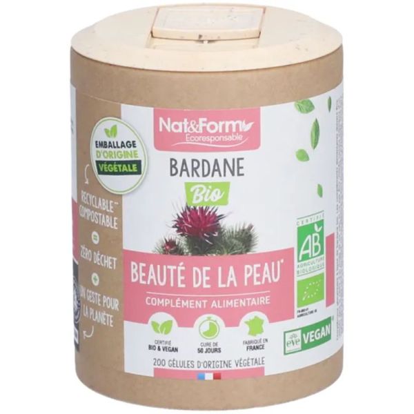 Nat&Form Bardane Bio - Détox naturelle et beauté de la peau