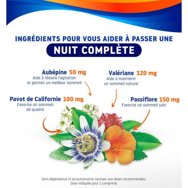Valdispert Nuit Complète - 30 Comprimés - Favorise le Sommeil Profond, Sain, de Qualité
